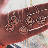 Zodiac Signs Moon Necklace